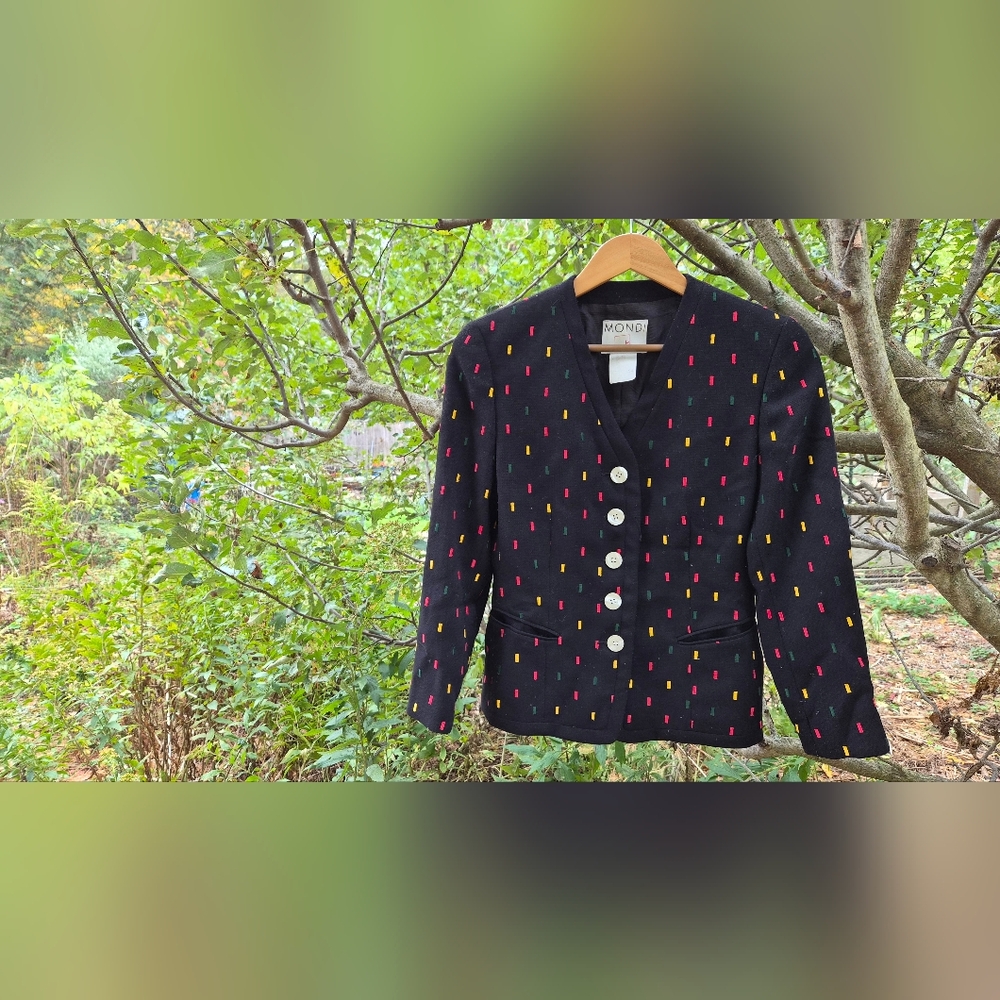 Mondi Black Jacket with Vibrant Accents